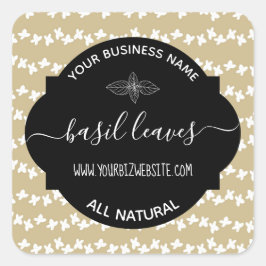 Etiket op kruid- en specerijkarnar