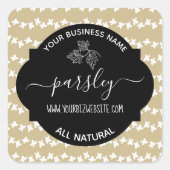 Etiket op kruid- en specerijkarnar (Voorkant)