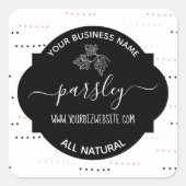 Etiket op kruid- en specerijkarnar (Voorkant)