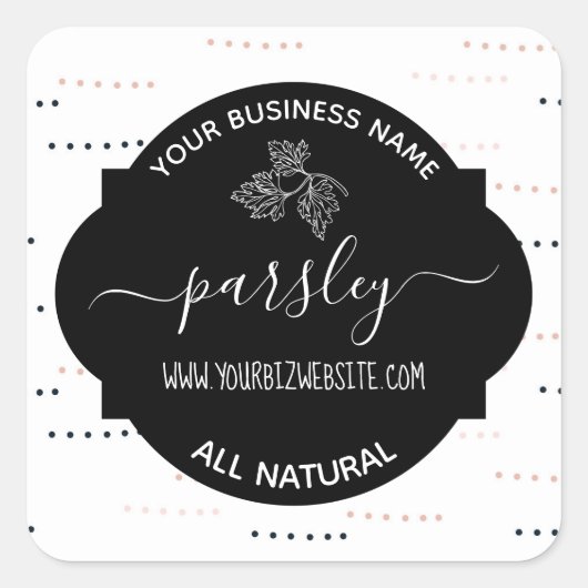 Etiket op kruid- en specerijkarnar (Voorkant)