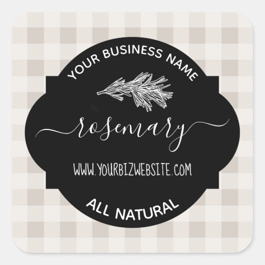 Etiket op kruid- en specerijkarnar (Voorkant)