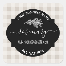 Etiket op kruid- en specerijkarnar