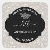 Etiket op kruid- en specerijkarnar (Voorkant)