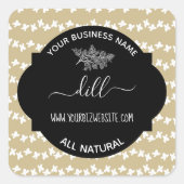 Etiket op kruid- en specerijkarnar (Voorkant)