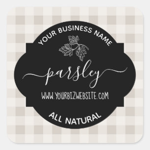 Etiket op kruid- en specerijkarnar