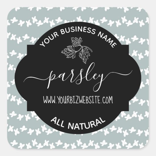 Etiket op kruid- en specerijkarnar (Voorkant)