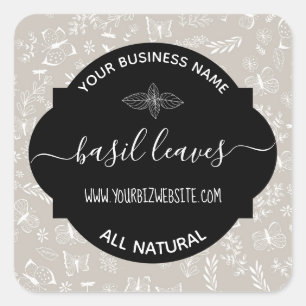 Etiket op kruid- en specerijkarnar