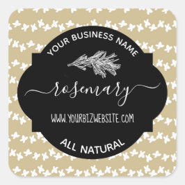 Etiket op kruid- en specerijkarnar