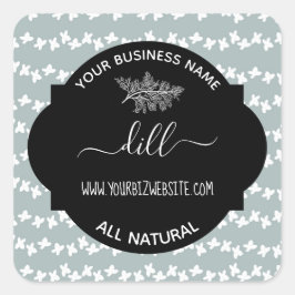 Etiket op kruid- en specerijkarnar