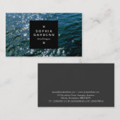 Etiket op kwadraten 01a - Spaarwater Visitekaartje (Voorkant / Achterkant)