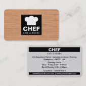 Etiket op kwadraten - multiplex visitekaartje (Voorkant / Achterkant)