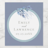 Etiket op leisteen blauwe eucalyptus Weddenschap W (Enkel label)