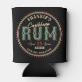 Etiket op maat gesneden Caribische rum-liquor-fles Blikjeskoeler (Achterkant)