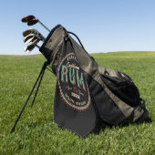 Etiket op maat gesneden Caribische rum-liquor-fles Golfhanddoek (Groen)