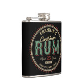 Etiket op maat gesneden Caribische rum-liquor-fles Heupfles (Rechts)