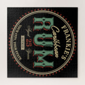 Etiket op maat gesneden Caribische rum-liquor-fles Legpuzzel (Horizontaal)
