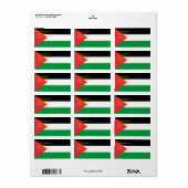 Etiket op maat met de vlag van Palestina (Full Sheet)