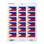Etiket op maat met vlag van de Filipijnen (Full Sheet)