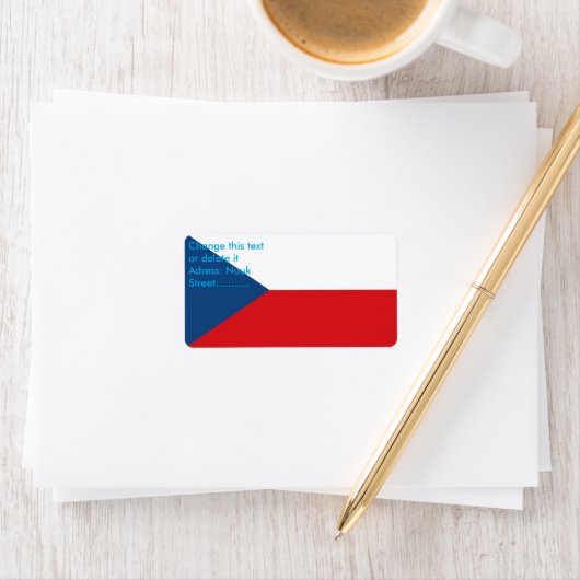 Etiket op maat met vlag van Tsjechië (Insitu)