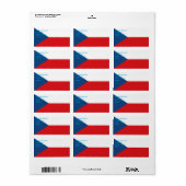 Etiket op maat met vlag van Tsjechië (Full Sheet)