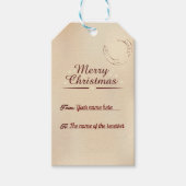 Etiket op maat voor kerstcadeaus Label Cadeaulabel (Voorkant)