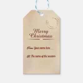 Etiket op maat voor kerstcadeaus Label Cadeaulabel
