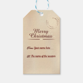 Etiket op maat voor kerstcadeaus Label Cadeaulabel
