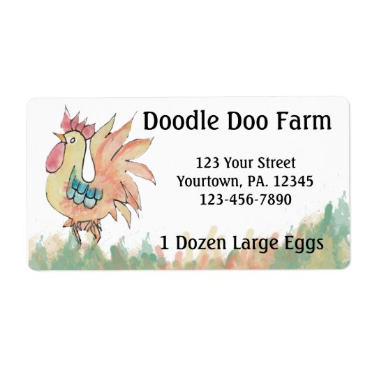 Etiket op maat voor rooster (Voorkant)