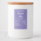 Etiket op Paarse en witte waterdichte cosmetische  (Voorkant)