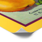 etiket op peerfruit afdrukken poster (Hoek)