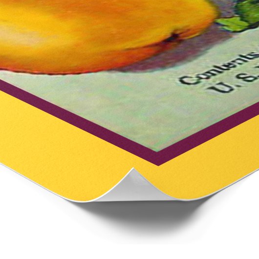 etiket op peerfruit afdrukken poster (Hoek)