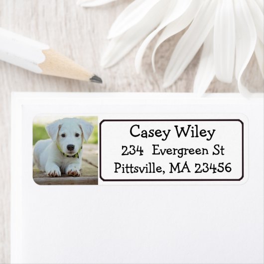 Etiket op persoonlijk adres of op maat gesneden ad (Insitu)