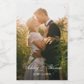 Etiket op persoonlijke foto's Weddenschap mini-wij (Enkel label)