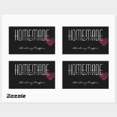 Etiket op persoonlijke titel "Homemade with Love" (Vel)