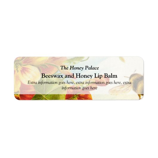 Etiket op producten van Honey Floral Bee Bath Spa (Voorkant)