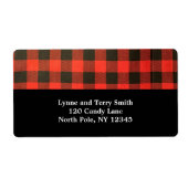 Etiket op rode en zwarte buffelplaat (Voorkant)