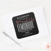 Etiket op speciaal voor aardbeien ontworpen monade (Envelop)