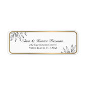 Etiket op speciaal zwart en goudadres (Voorkant)