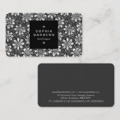 Etiket op vierkant, 01a - ventilatorpatroon 140617 visitekaartje (Voorkant / Achterkant)