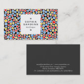 Etiket op vierkant, 03a - kleurenpatroon 230515 visitekaartje (Voorkant / Achterkant)