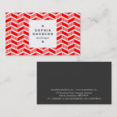 Etiket op vierkant, 03a - Schaduwen - Rood Visitekaartje (Voorkant / Achterkant)