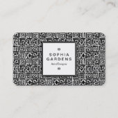 Etiket op vierkant 05 - Kuba Style Pattern Visitekaartje (Voorkant)