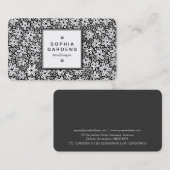 Etiket op vierkant 05 - Vloerpatroon Visitekaartje (Voorkant / Achterkant)