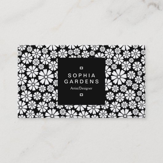 Etiket op vierkant etiket 01a - 8 petals - (goud)  visitekaartje (Voorkant)