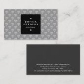 Etiket op vierkant etiket 01a - diamant - wit op g visitekaartje (Voorkant / Achterkant)