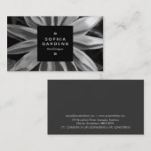 Etiket op vierkant etiket 01a - Rudbekia BW Visitekaartje (Voorkant / Achterkant)