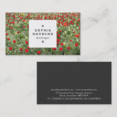 Etiket op vierkant etiket 03a - Bed of Tulps Visitekaartje (Voorkant / Achterkant)