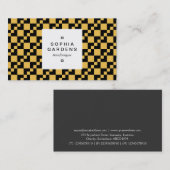 Etiket op vierkant etiket 03a - Domino Patchwork - Visitekaartje (Voorkant / Achterkant)