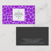 Etiket op vierkant etiket 03a - Leaf patroon 02 -  Visitekaartje (Voorkant / Achterkant)