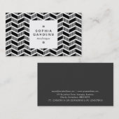 Etiket op vierkant etiket 03a - Schaduwen - Zwart Visitekaartje (Voorkant / Achterkant)